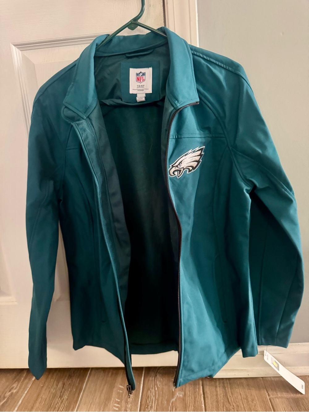 NFL Women's Teal Full-Zip Utility Jacket with Eagles Logo